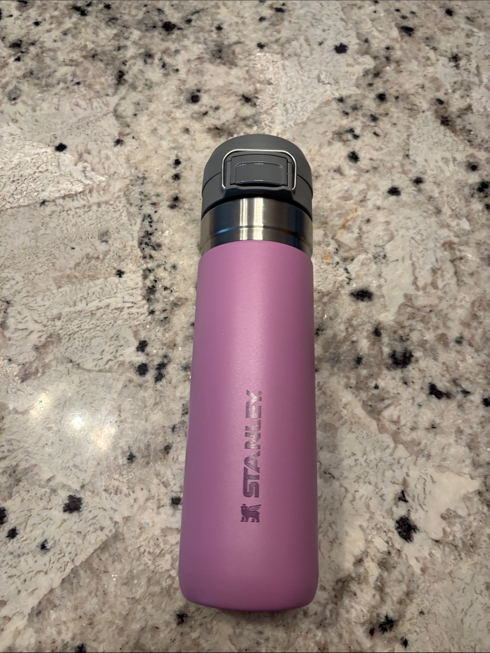 Stanley Lavender Pink Vacuum Travel Bottle with Flip Lid